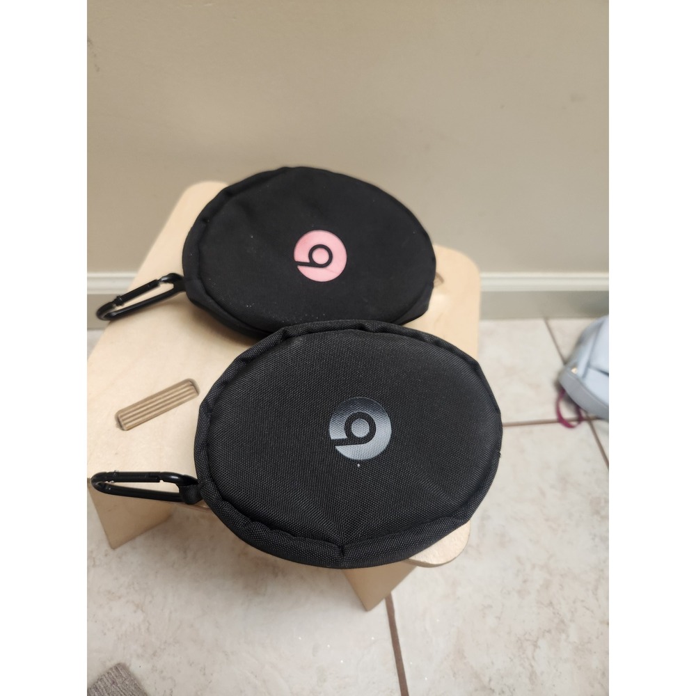 Beats by Dre Headphone Carrying Case Lot of‎ 2 Black Pink Grey